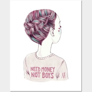 need money, not boys NO BACKGROUND Posters and Art